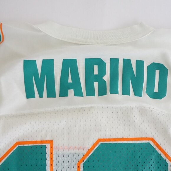 VTG '95 Starter Miami Dolphins Dan Marino #13 White Teal NFL Football Jersey 46M - Picture 11 of 11